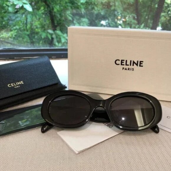 Celine CL40194 Triomphe Oval Women's Sunglasses Travel Authentic + Original Box - Picture 3 of 6